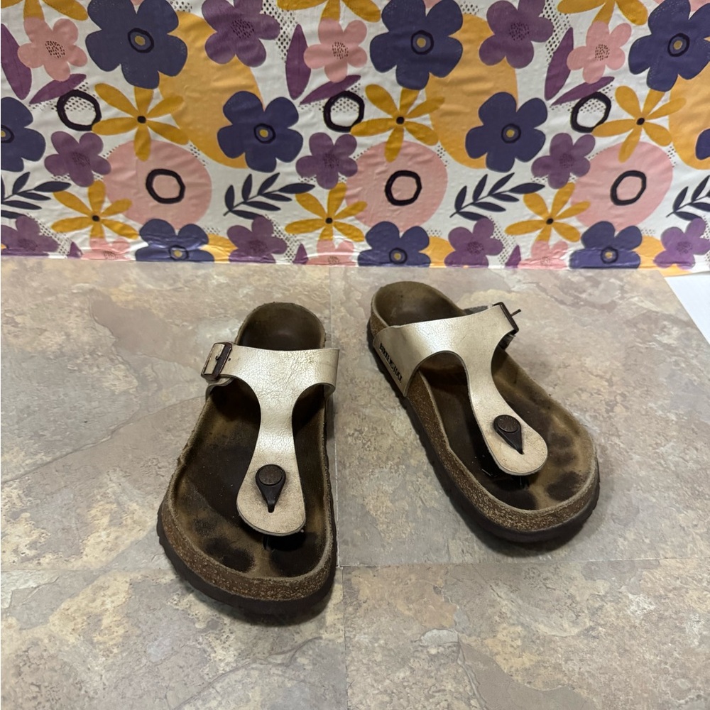 Birkenstock Cream Thong Sandals